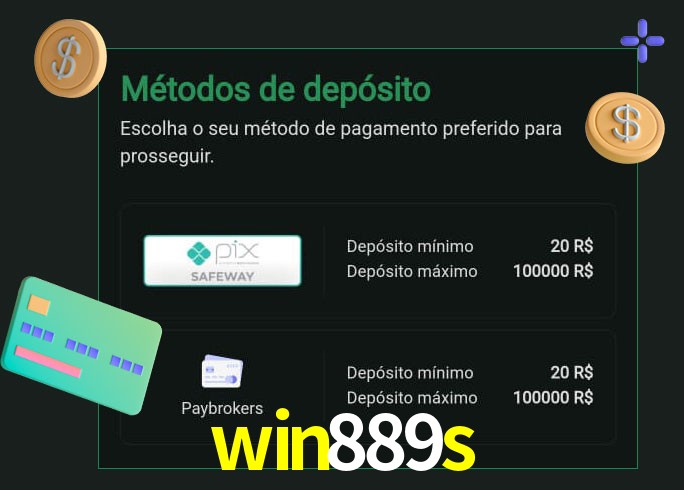 O cassino win889s oferece uma grande variedade de métodos de pagamento